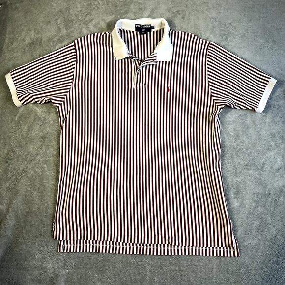 Vintage Polo Ralph Lauren Sport Polo Men's XXL Striped Preppy Golf - Picture 1 of 11